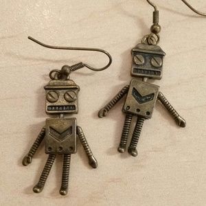 Robot earrings